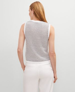 Metallic Striped Sweater Shell