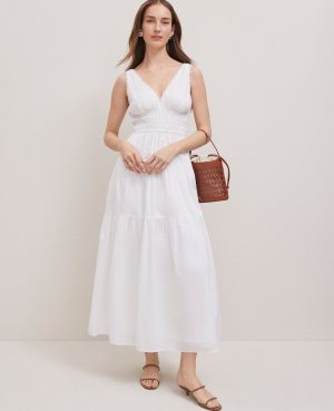 Petite V-Neck Flare Maxi Dress