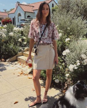 Petite Curved Hem Skort