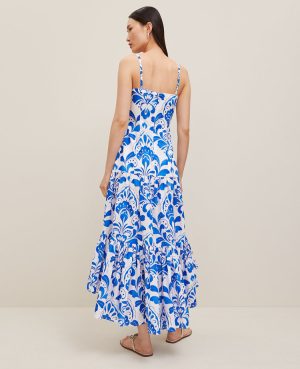 Petite Tiled Tiered Strappy Maxi Dress