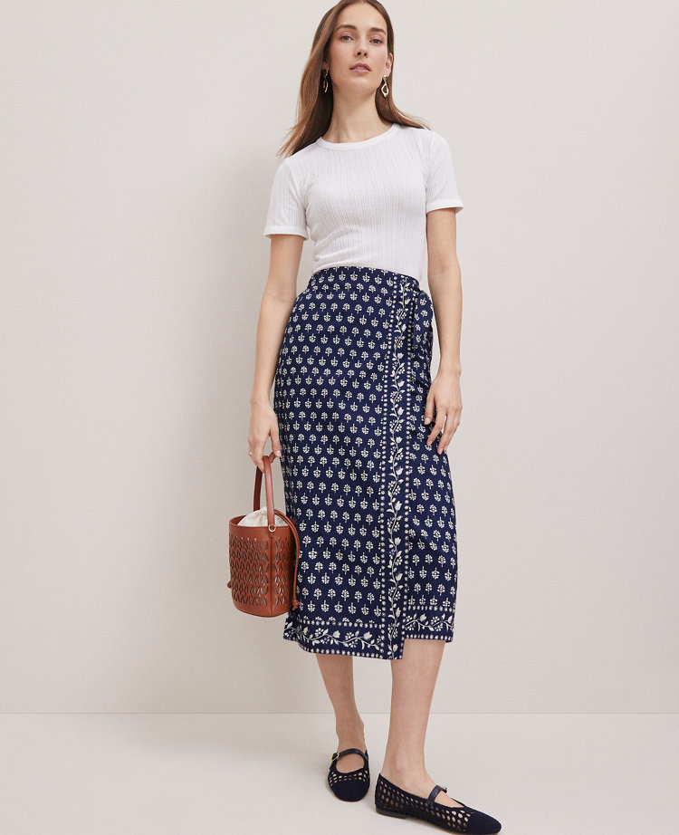 Petite Weekend Collection Petaled Sarong Skirt