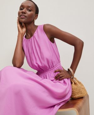 Petite Cutout Back Midi Dress