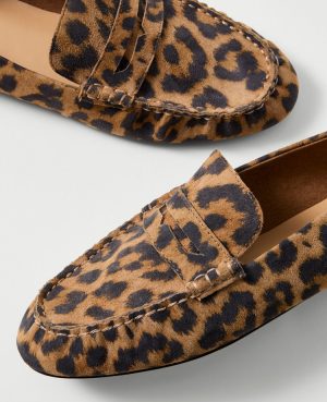 Animal Print Suede Loafer
