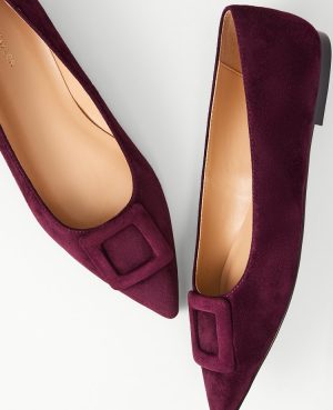 Suede Buckle Flat