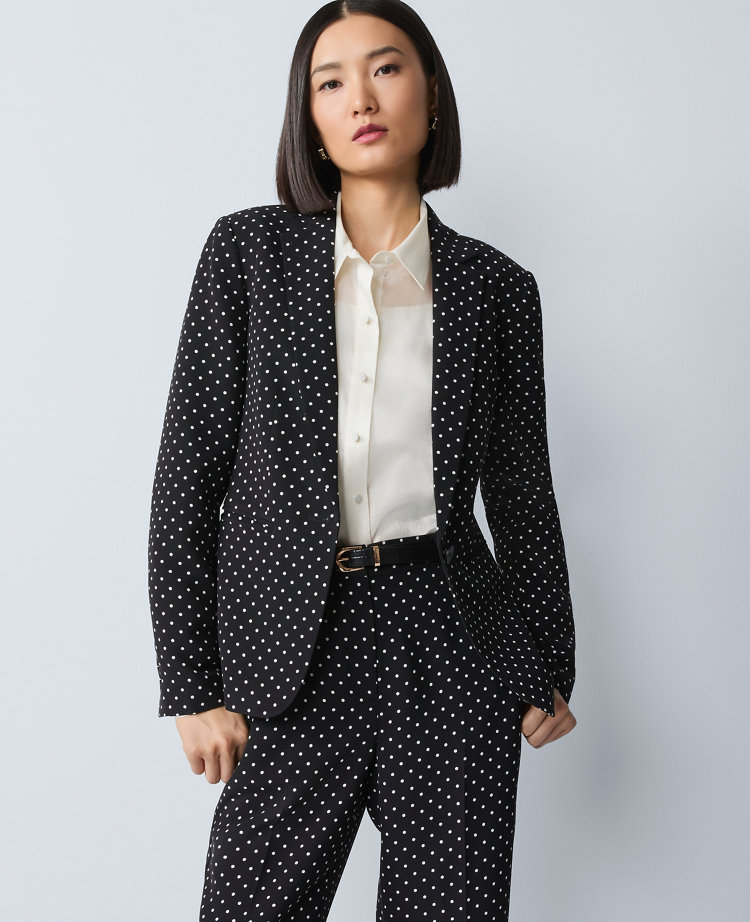 The Hutton Blazer in Dotted Crepe