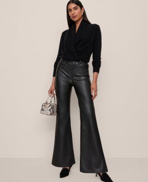 The Faux Leather Flare Pant