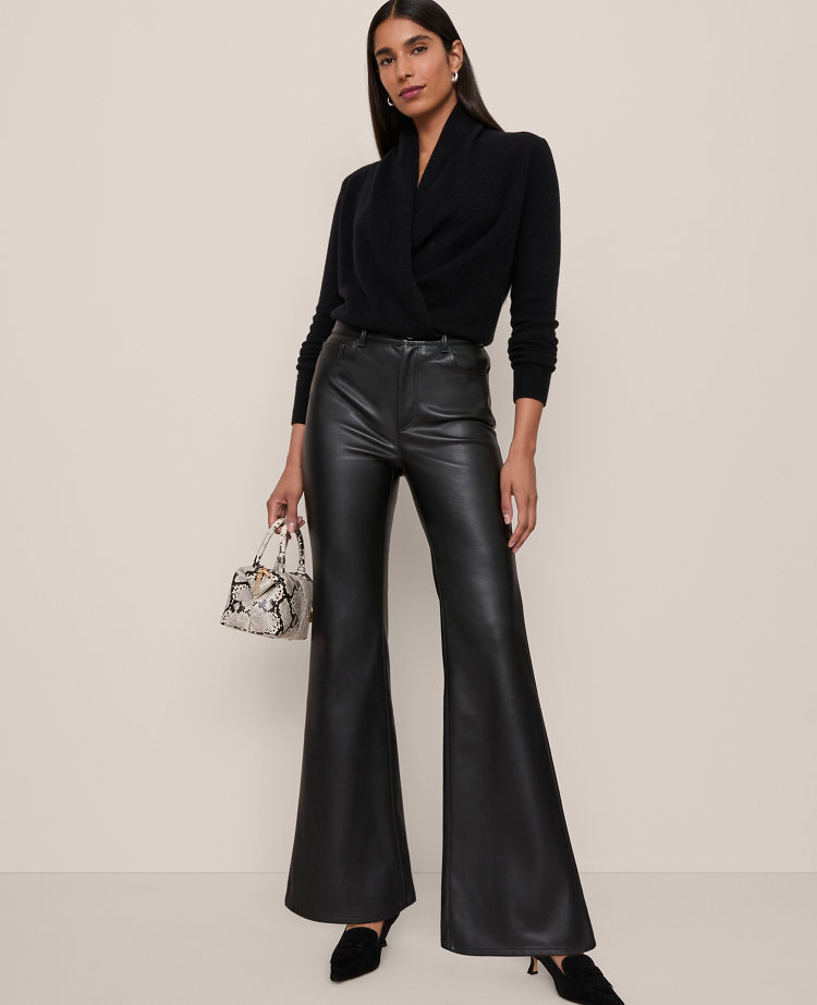 The Faux Leather Flare Pant