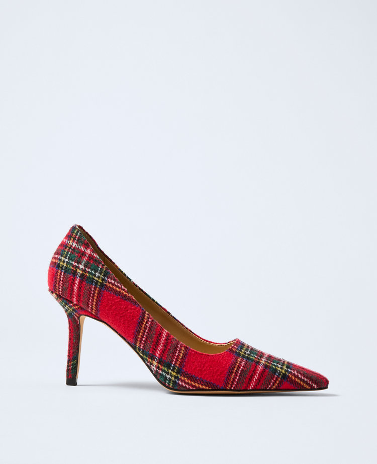 Plaid Nip Toe Pump