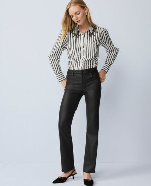 The Petite Coated Perfect Straight Jean