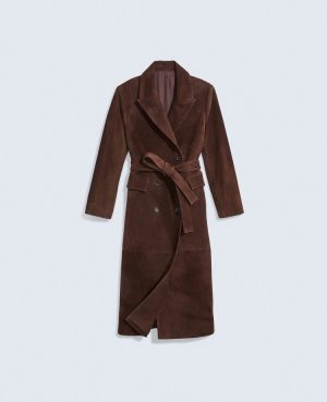 Studio Collection Suede Trench Coat