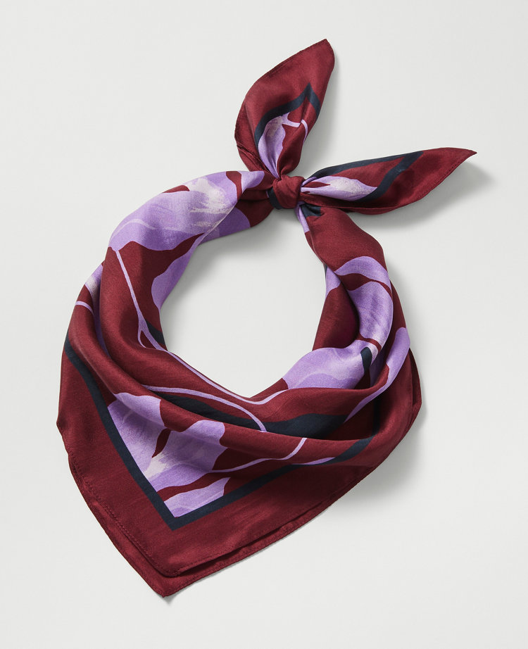 Floral Square Silk Scarf
