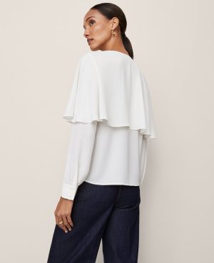 Petite Capelet Overlay Blouse