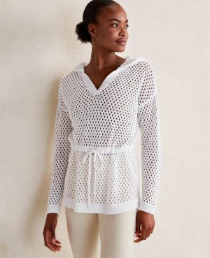 Haven Well Within Organic Cotton Linen Open Stitch Hoodie