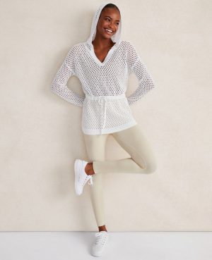 Haven Well Within Organic Cotton Linen Open Stitch Hoodie